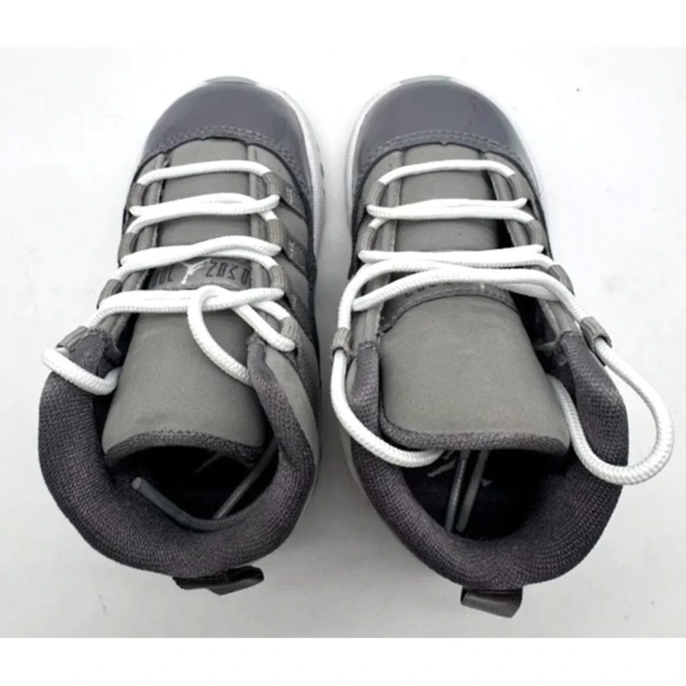 Nike Air Jordan 11 Retro Little Flex TD Cool Grey White 378040-005 Toddler 5C
